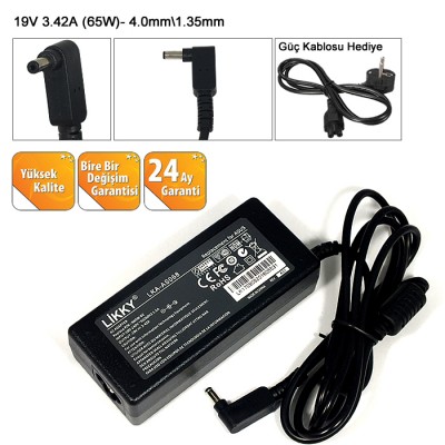 ASUS ZenBook UX21A 19V 3.42A (65W)- 4.0mm 1.35mm Notebook Adaptörü