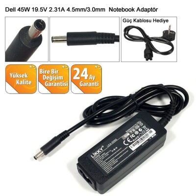 Dell Inspiron 14 (7437), XPS 11, XPS 12, XPS 12 MLK, XPS 13, XPS 13 (9333), XPS 13 ,XPS 12 , XPS 12, Dell XPS 13 ,3 Classic, XPS 13 14 (7437)  04H6VH, 4H6VH, DA45NM131, ADP-45XD BA, D0KFY, 332-1827, 3RGOT, JHJX0, LA45NM131, CDF57, 0CDF57, JT9DM ADAPTÖR