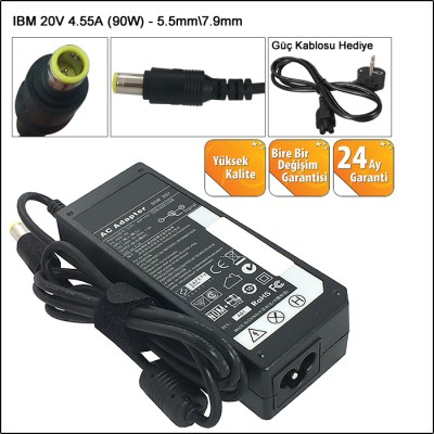  IBM 92P1159 20V 4.5A (90W) - 5.5mm\7.9mm Notebook Adaptör