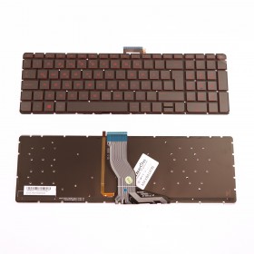 Hp Pavilion 15-Ab 15-Ak 15-Ab000 ,15AU , 15-BC ,KLAVYE SİYAH BÜYÜK ENTER KIRMIZI (IŞIKLI KLAVYE)
