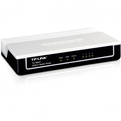 TP-LINK TD-8840T Kablolu 4 Ports Denetlenebilir IP Dual Firewall Destekli ADSL2+ Modem Router